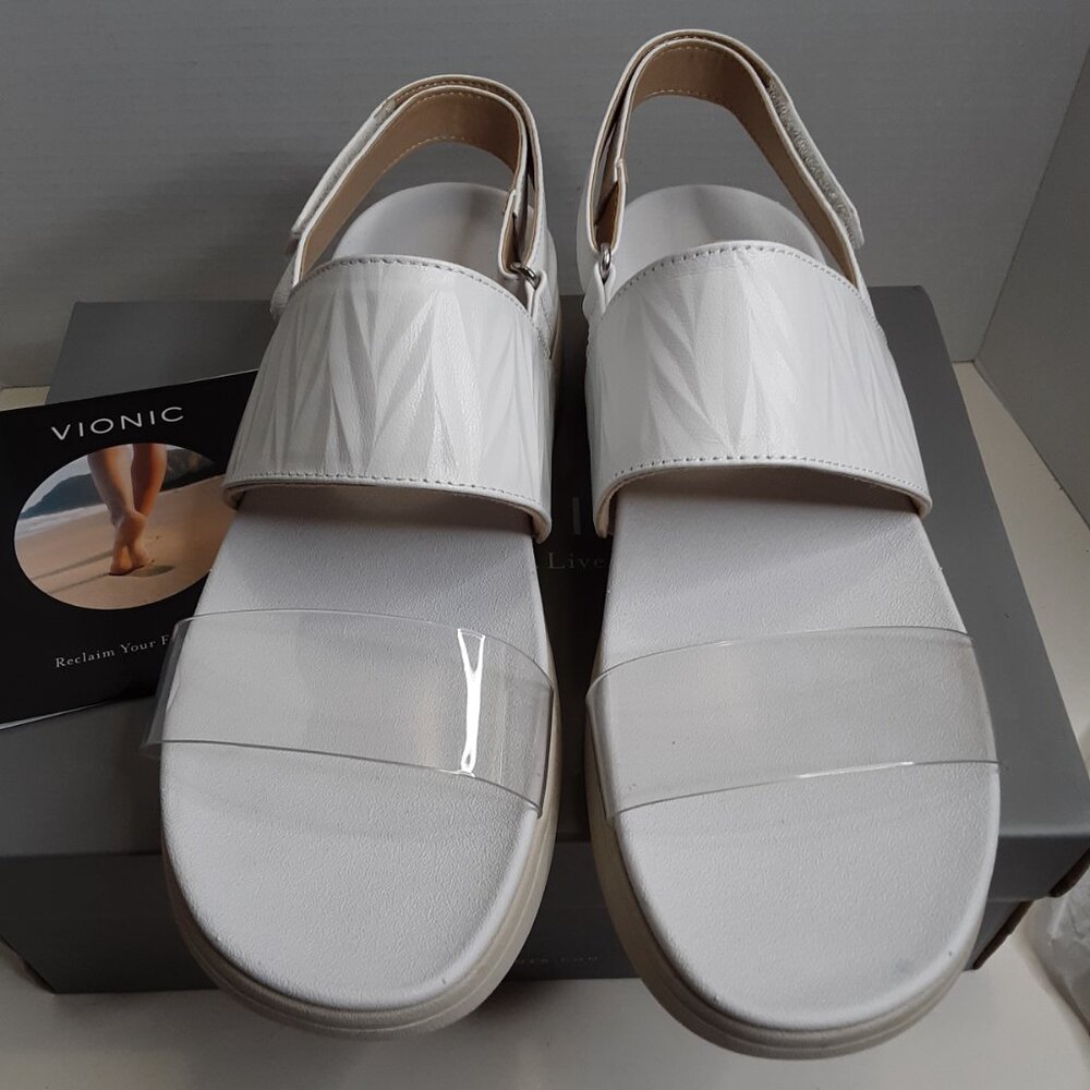 Vionic Karleen Women's Sandal size 11M White Platform Shoes